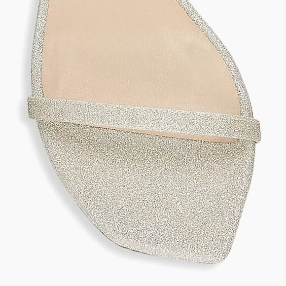 Stuart Weitzman - Nudistcurve Glitter Kitten Heel Sandal - Picture 11 of 11